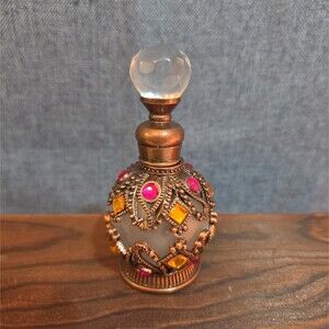 Men's Jeweled Bronze 15ml Bottle w Body Oil Vintage Style | Pick Your Scent